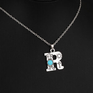 9018 silver O-Chain Letter R