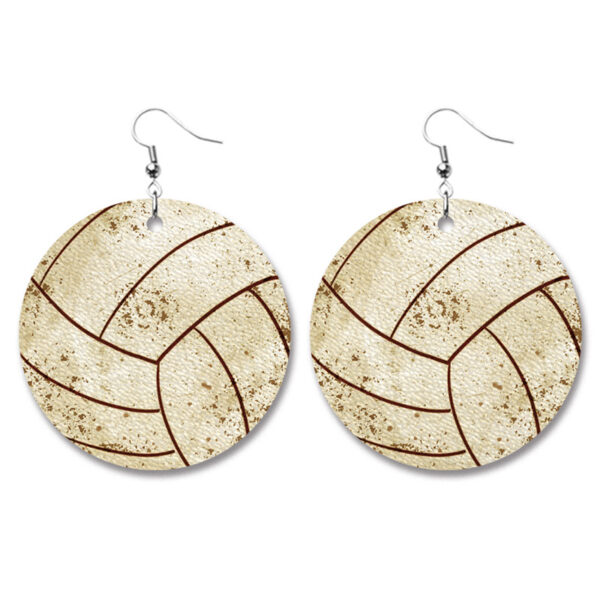 Wholesale Vintage Ball Distressed Leather Earrings