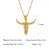 Wholesale Ethnic Style Cattle Stainless Steel Plating Necklace 1 Piece