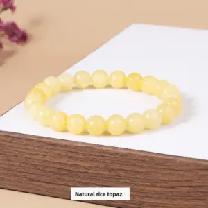 Natural Beige Jade Bracelet / Diameter 6.1-6.8mm (about 30-32 Pieces)