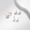 Wholesale 1 Pair IG Style Elegant Sweet Oval Plating 925 Sterling Silver Freshwater Pearl Stone-Free Electroplated Silver Plated Women's White Pink Purple Ear Studs