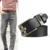 Wholesale New leather belt men European and American retro pinhole buckle leather leather belt casual business Joker belt a