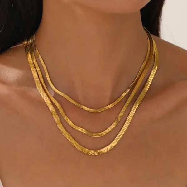 Wholesale Jewelry Simple Style Geometric 304 Stainless Steel Plating Stainless Steel Necklaces