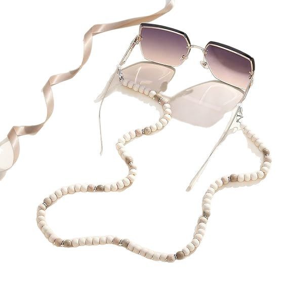 Wholesale Women's Cross-border Certificate Necklace Wooden Beads Jewelry Glasses Necklace