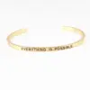 Wholesale Letter Stainless Steel Titanium Steel Retro Wristband Bracelets Bangle