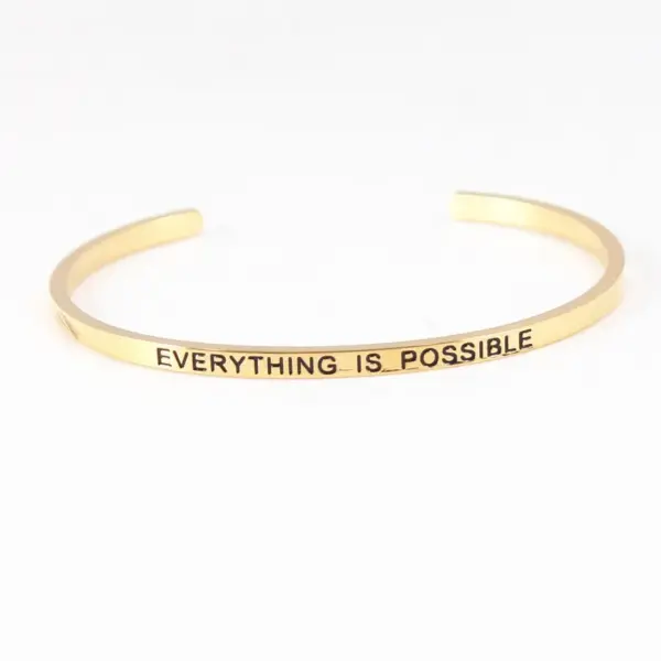 Wholesale Letter Stainless Steel Titanium Steel Retro Wristband Bracelets Bangle