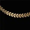 Wholesale Fashion New Fishbone Chain Hot-sale Real Gold Plated Color Preservation Sequin Copper Necklace Wholesale