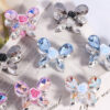 Wholesale DIY heavy-duty alloy rose and butterfly rhinestone beads with straight holes