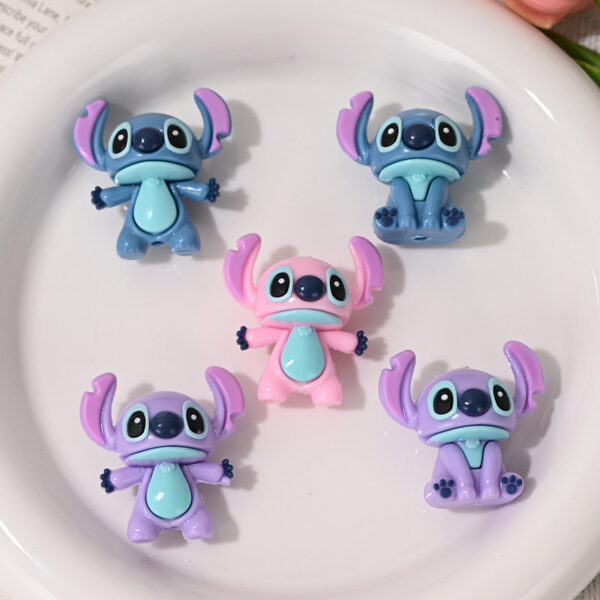 Wholesale Cartoon Stitch with Holes Stereo Cute Rubber Beads DIY Mobile Phone Chain Jewelry Accessories Beaded Pen Accessories
