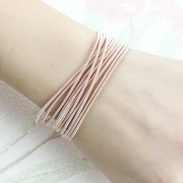 Solid Color 304 Stainless Steel Simple Style Wristband