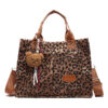 Wholesale Large Capacity Leopard Print Fashion Shoulder Bag Women's New Simple Personality Tote Bag Large Shopping Bag All-match Travel Bag