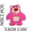 Wholesale Cartoon Character Embroider Cloth Stickers Cute Pink Bear Patch Stickers Clothes Bag Decoration Computer Embroidery Labels Ironing