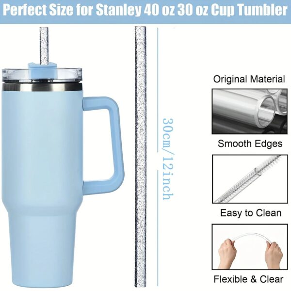 oly-6502884a181ab5ff8aa6f00ae6912d5f Wholesale Cross-border Stanley mug ice cup multi-color glitter universal straw accessories suit with straw brush personality