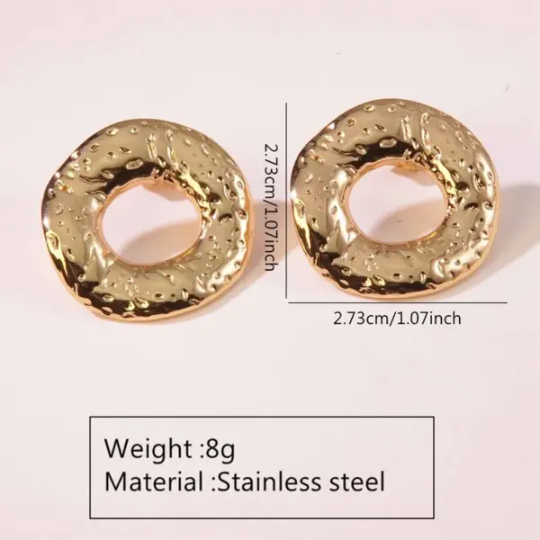 Wholesale 1 Pair Simple Style Water Droplets Heart Shape Butterfly 304 Stainless Steel Imitation Gold Electroplating Ear Studs