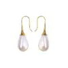 Wholesale Jewelry Lady Water Droplets Alloy Artificial Pearls Plating Inlay Ear Hook