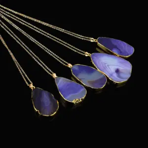 Purple / Single Pendant with Chain