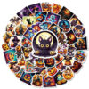 Wholesale Cross-Border Popular 50 Halloween Ghost Face Pumpkin Black Cat Cartoon Graffiti Stickers Mobile Phone Water Cup DIY Decorative Stickers