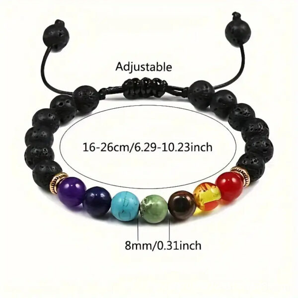 Wholesale Cross-border TEMU Hot Sale Colorful Volcanic Stone Woven Bracelet Wholesale Beaded Men's and Women's Cultural Play Natural Beads