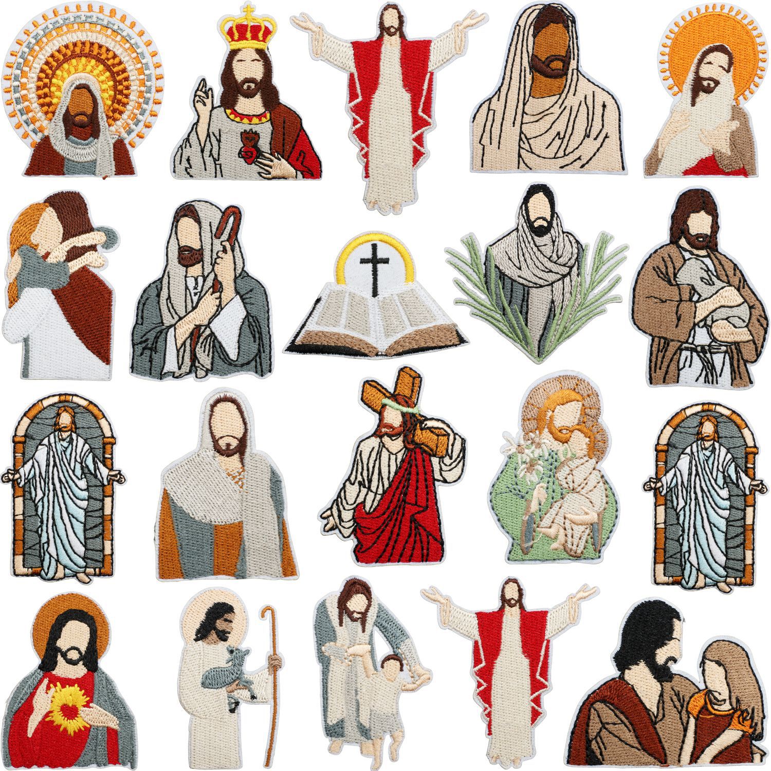 Wholesale Yesu Benzun Embroidered Cloth Stickers