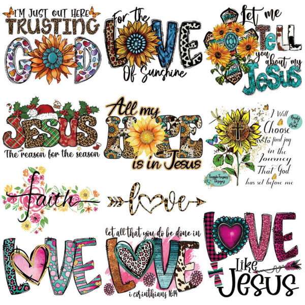 Wholesale Herzförmiger Blumen-Wärmetransferdruck