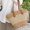 oly-65321a76c411d028ea27853254f346b1 Wholesale Straw Bag Women's Summer Handbag Seaside Tote Bag Large Capacity Woven Shoulder Bag Rattan Straw Bag Bucket Bag Trendy