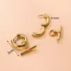 Wholesale Moon 304 Stainless Steel Stainless Steel Earrings
