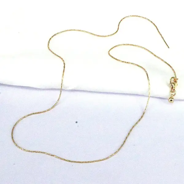Wholesale Simple Style Solid Color Copper Gold Plated Necklace In Bulk