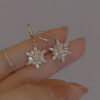 Wholesale fashion elegant snowflake Christmas earrings