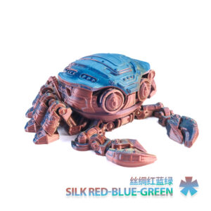 Cyber ​​crab silk red blue green