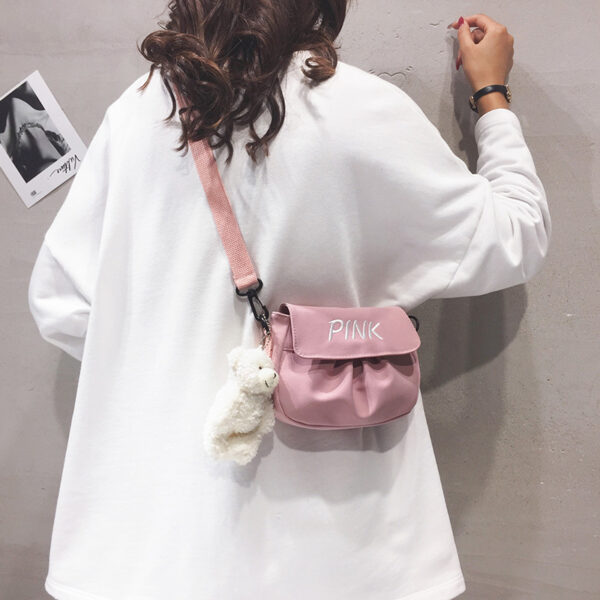 oly-65434a8bd1bce36d1b17cfc78a5206ee Wholesale Nylon shoulder bag women's fashion printed letter messenger bag versatile Korean style mobile coin purse women's