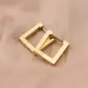 1 Pair Simple Style Triangle Hexagon Plating 304 Stainless Steel 18K Gold Plated Stainless Steel Earrings