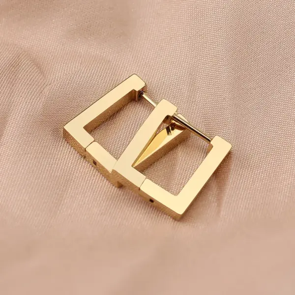 1 Pair Simple Style Triangle Hexagon Plating 304 Stainless Steel 18K Gold Plated Stainless Steel Earrings