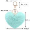 Wholesale cross-border love fur ball pendant peach heart plush ball pendant diy couple heart-shaped keychain plush toy