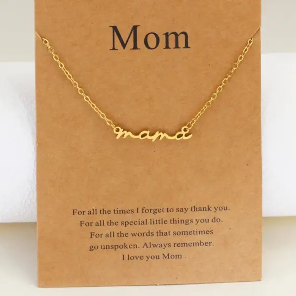 Wholesale 201 Stainless Steel Letter Elegant Simple Style Solid Color Gold Silver Pendant Necklace