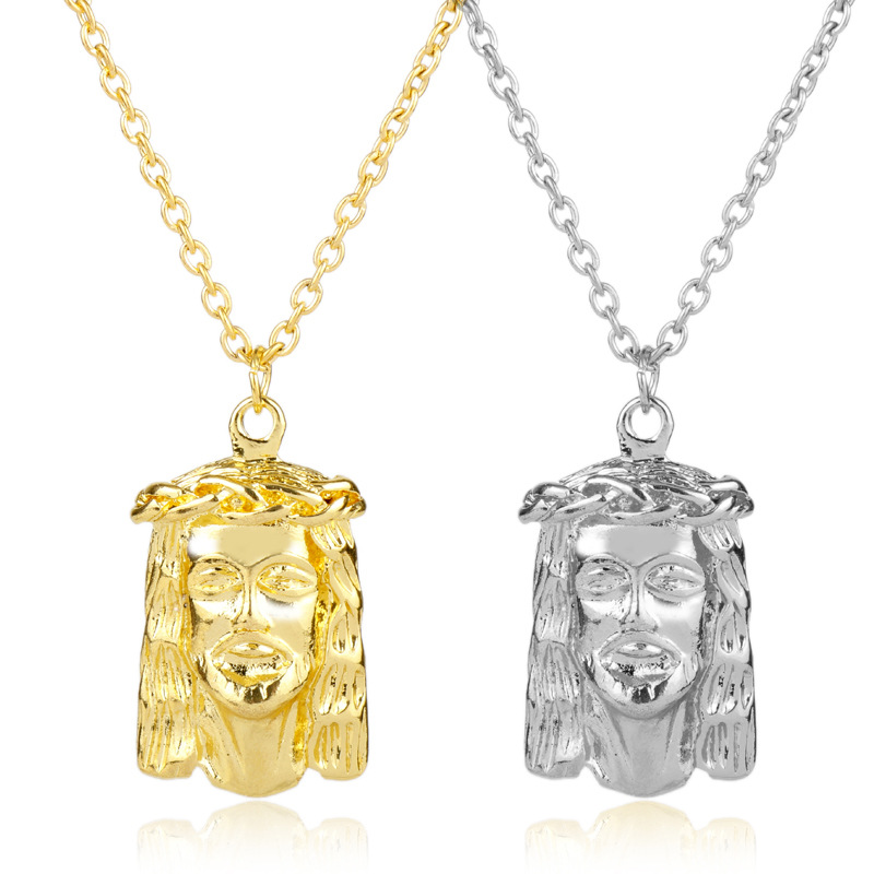 Wholesale Hot Selling European and American Personalized Hiphop Jesus Retro rtrait Pendant Fashion Trendy Commemorative Necklace Jewelry for Men and W
