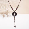 oly-655df052dfdebd09a67f10ecfaddfe3c Wholesale vintage national style ceramic necklace women's long sweater chain small jewelry aessories manufacturers
