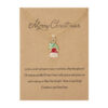 Wholesale Christmas Wish Painting Oil Paper Card Necklace
