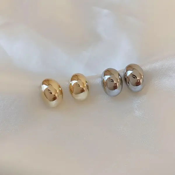 1 Pair Simple Style Solid Color Plating Copper Ear Studs