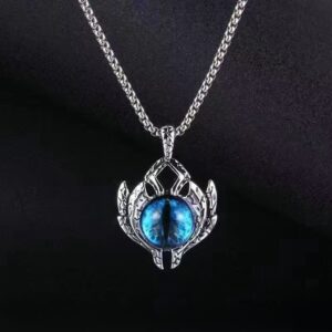 Blue Devil eye-dragon bone chain