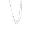 Wholesale Fashion Letter Heart Shape Titanium Steel Inlay Zircon Pendant Necklace 1 Piece