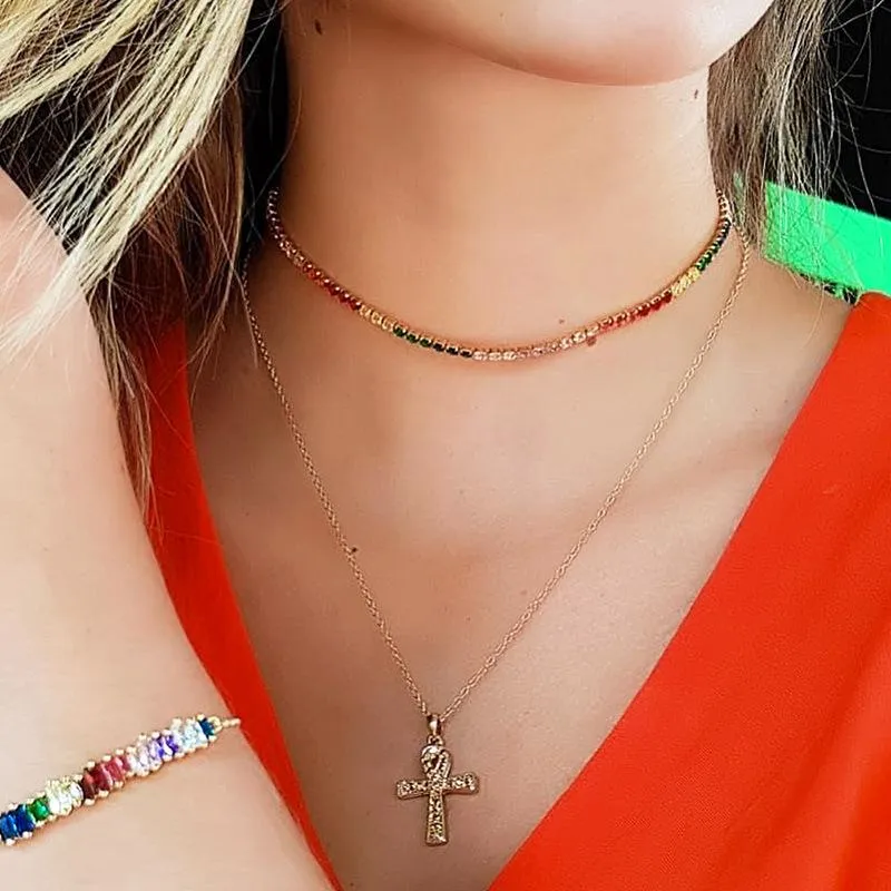 Wholesale Geometric Alloy Layered Necklaces Wholesale