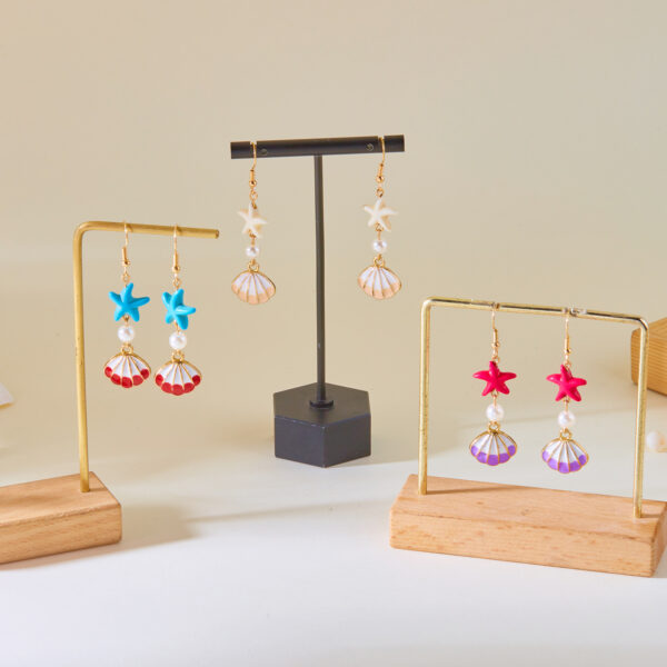 Wholesale Shell Starfish Earrings Series Creative Design Personalized Earrings Women's Ins Ocean Beach All-match Earrings Jewelry