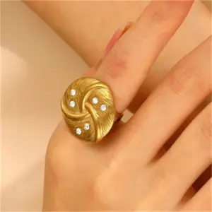 09 18K Real Gold round 2244 / Adjustable Opening / 1 Piece