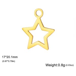 Golden hollow five-pointed star