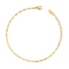 Wholesale PVD Coated Real Gold Plated 18K Gold Solid Color 304 Stainless Steel INS Style Waterproof Non Tarnish 304 Stainless Steel Bracelets
