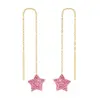 Fashion Star Stainless Steel Plating Drop Earrings 1 Pair