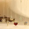 Wholesale Copper 14K Gold Plated Inlay Heart Shape Zircon Pendant Necklace