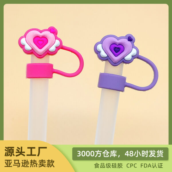 Wholesale Customized Stanley Straw Cap Dust Plug Stanley Straw Dust Cover Food Grade Silicone Straw Plug Set