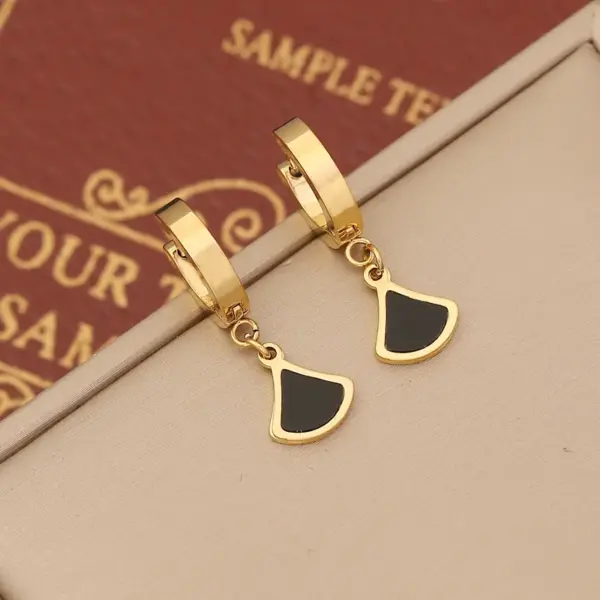 Wholesale 1 Pair Fashion Star Heart Shape Butterfly Stainless Steel Enamel Drop Earrings