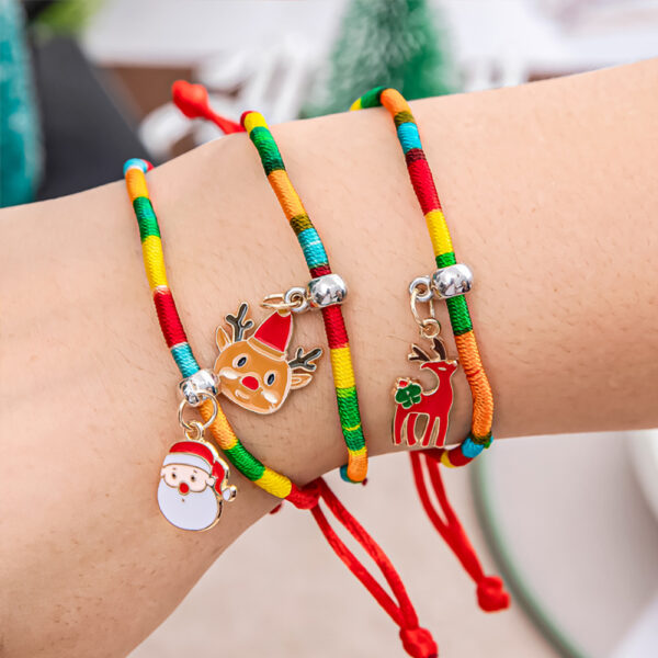 Wholesale Christmas colorful bracelet Christmas braided bracelet
